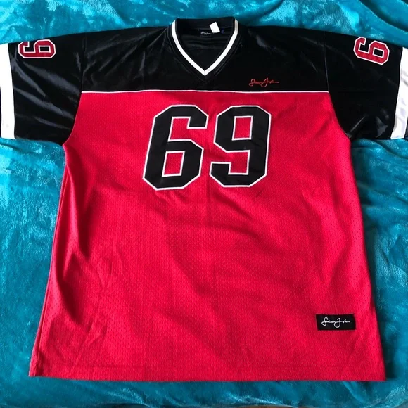 Sean John | Shirts | Sean John Sports Jersey Blackred | Poshmark